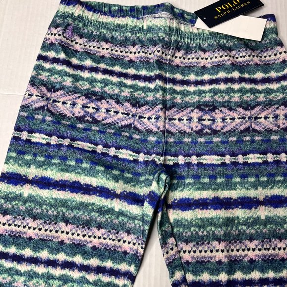 Polo Ralph Lauren Multi Colored tights Girls Sz large NWT - Picture 4 of 7